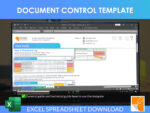 Document Control Template user guide by RocketSheets in Excel, providing instructions for using the template, including how to update document status, manage multiple entries, and log documents efficiently.