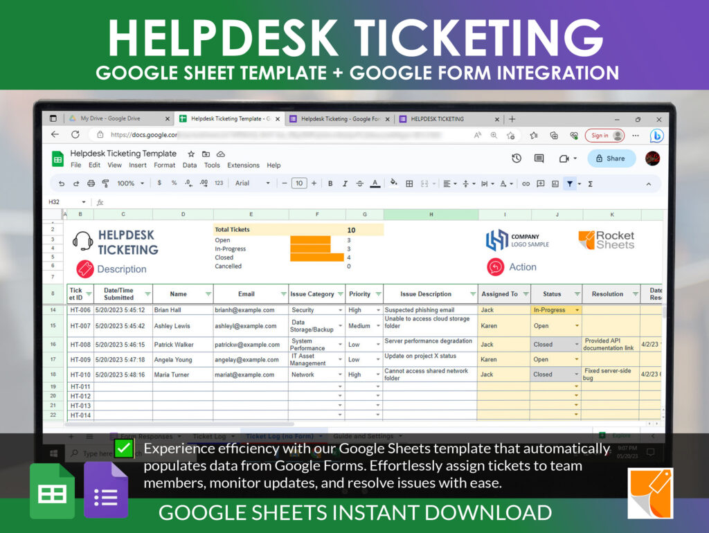 Efficient Helpdesk Ticketing Template for Ticket Management