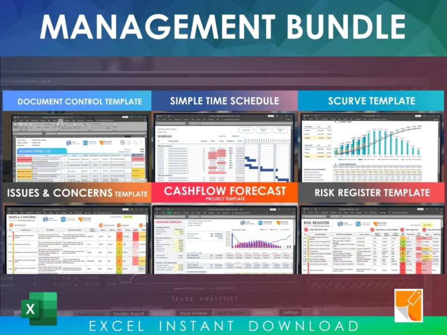 management excel templates for construction projects